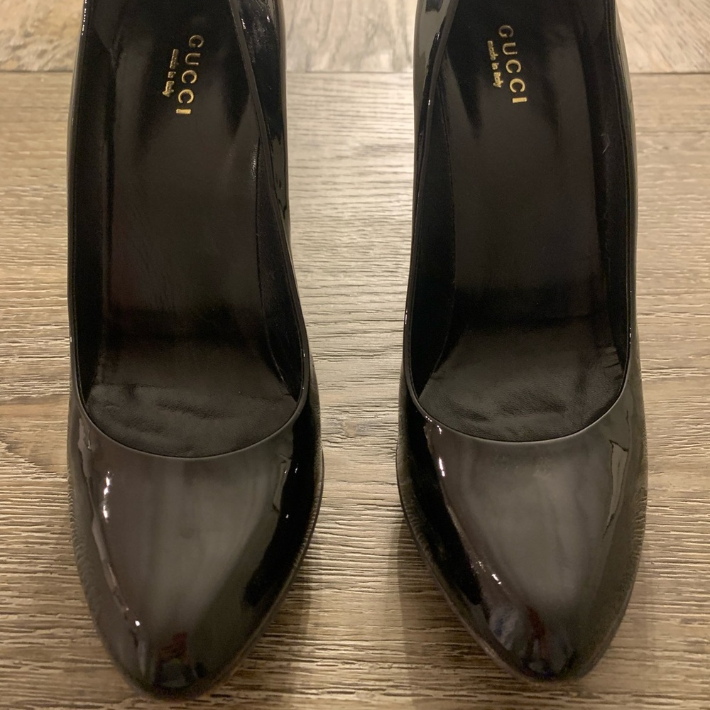 Gucci , Black patent leather, 37.5, lightly worn, great condition